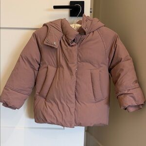Zara Kids Dusty Pink Puffer Coat